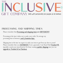 Load image into Gallery viewer, Processing is the time it takes me to make your order. Shipping time is the time we expect it to take your item to get from my door to yours!  Shipping upgrades apply to shipping time only
