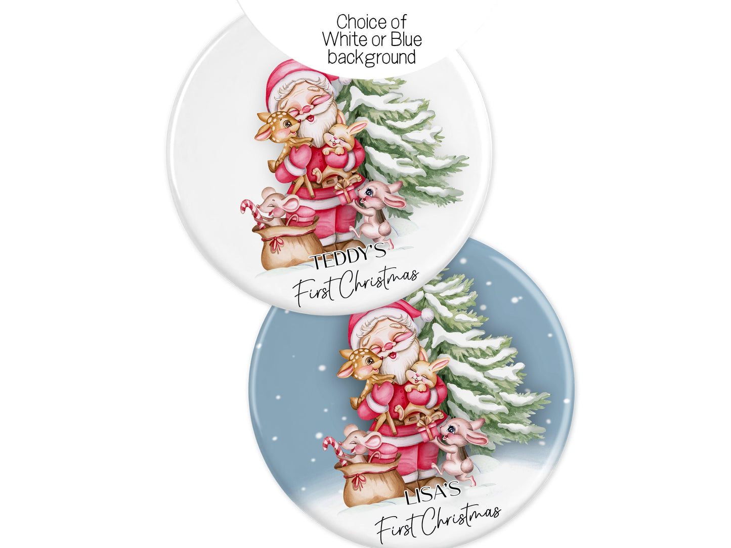 Choice of wintery sky or plain white background