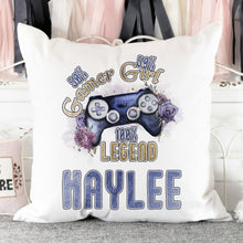 Load image into Gallery viewer, 100% legend gamer cushion with name ( 6 options)
