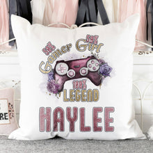 Load image into Gallery viewer, 100% legend gamer cushion with name ( 6 options)
