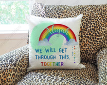 Load image into Gallery viewer, Together Rainbow Cushion with name
