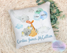 Load image into Gallery viewer, Stork baby Birth details cushion
