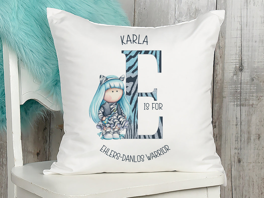 Ehlers Danlos Awareness cushion with name