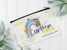Load image into Gallery viewer, Space Asthma Inhaler holder , personalised space gift , Medication bag for kids , medication travel bag , Asthma Pump medicine bag , storage pouch
