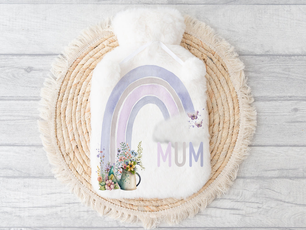 Garden Rainbow Hot water bottle with cover
