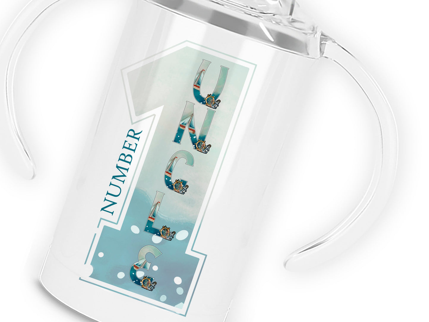 Sailing Boat Initial Sippy cup for disabled adult