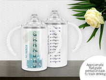 Load image into Gallery viewer, Sailing Boat Initial Sippy cup for disabled adult
